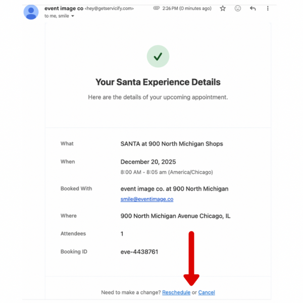 Step 2: Click the link in the bottom of the email
